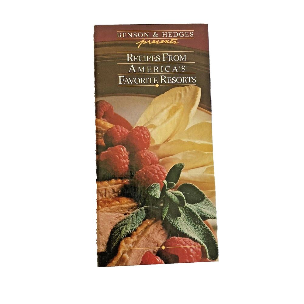 Recipes From America's Favorite Resorts Spiral HC Cookbook Book Vintage 1985